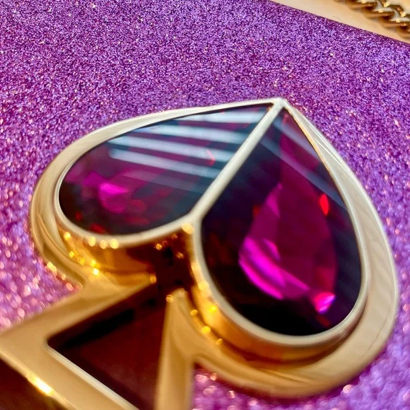 New Kate Spade evening bag, gorgeous crystal Spade closure clasp. - Picture 2 of 7
